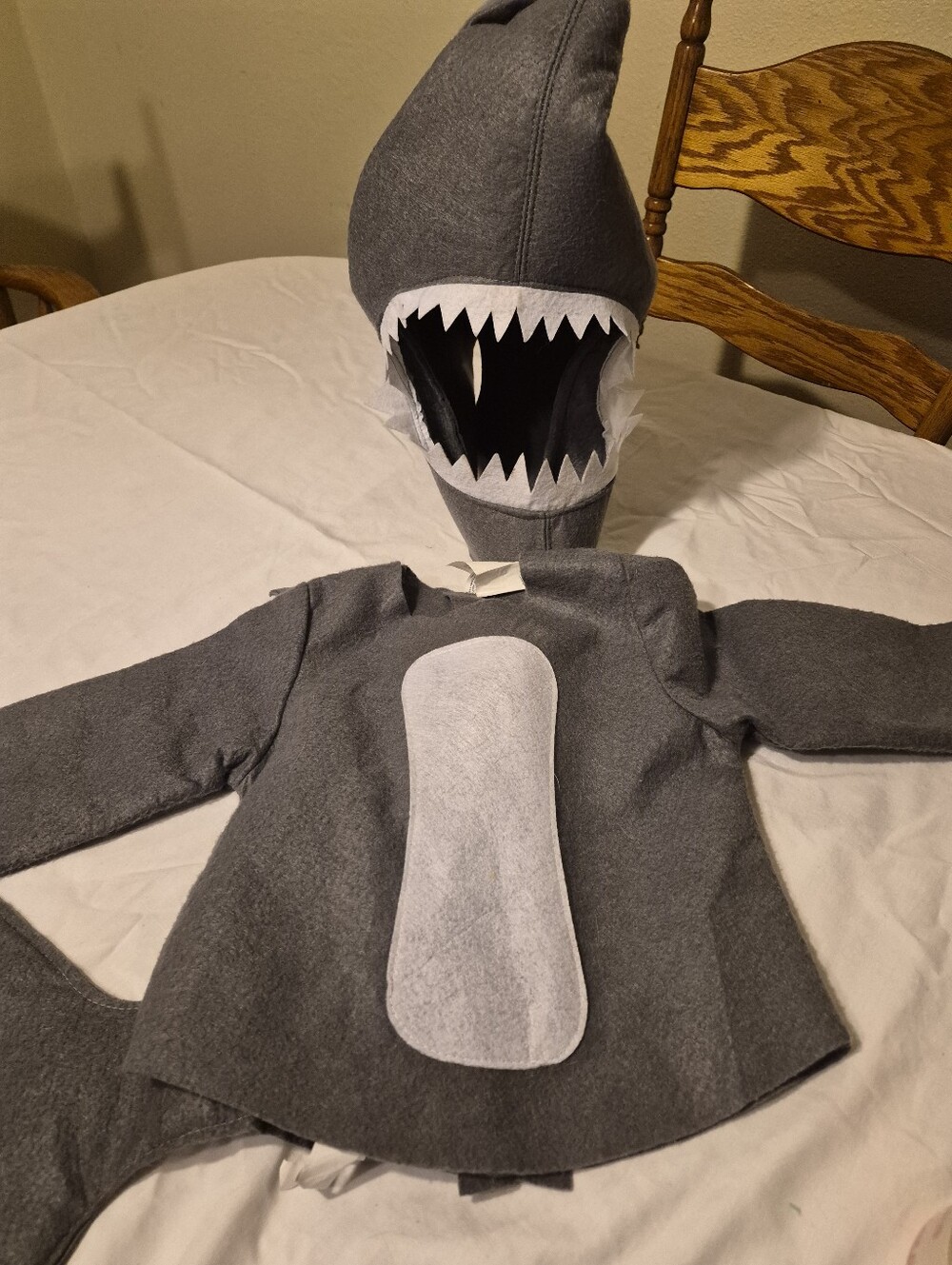 Kids Shark Costume Hoodie Set - Gray